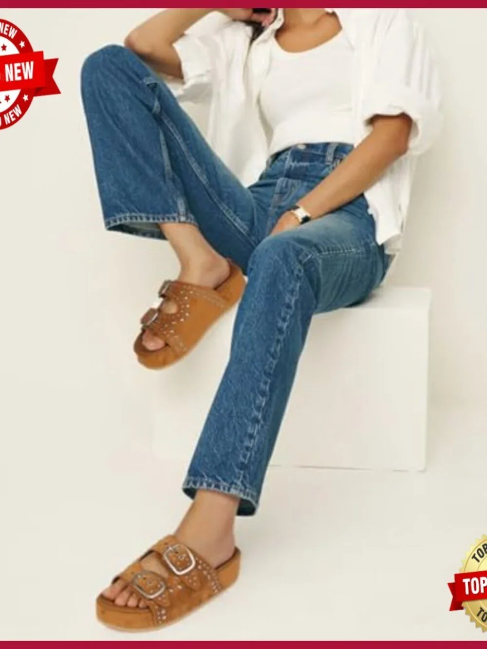 Platform Wedge Sandals with Adjustable Straps, Arch Support, Recycled Materials